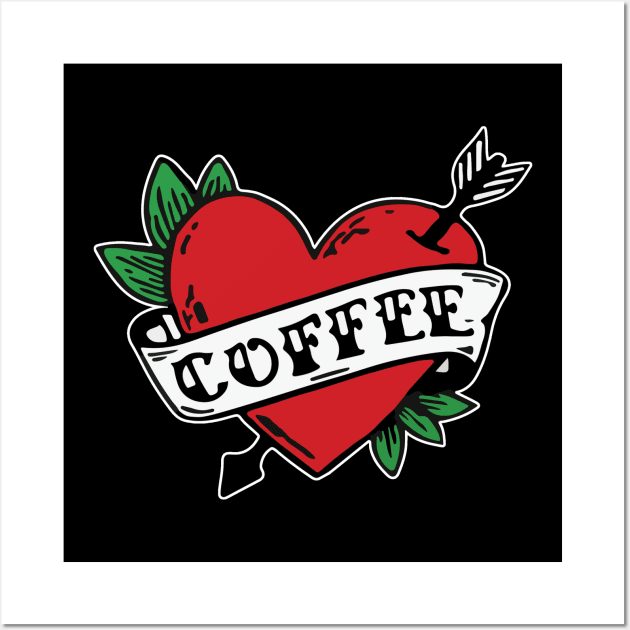 I Heart Coffee Wall Art by HellraiserDesigns